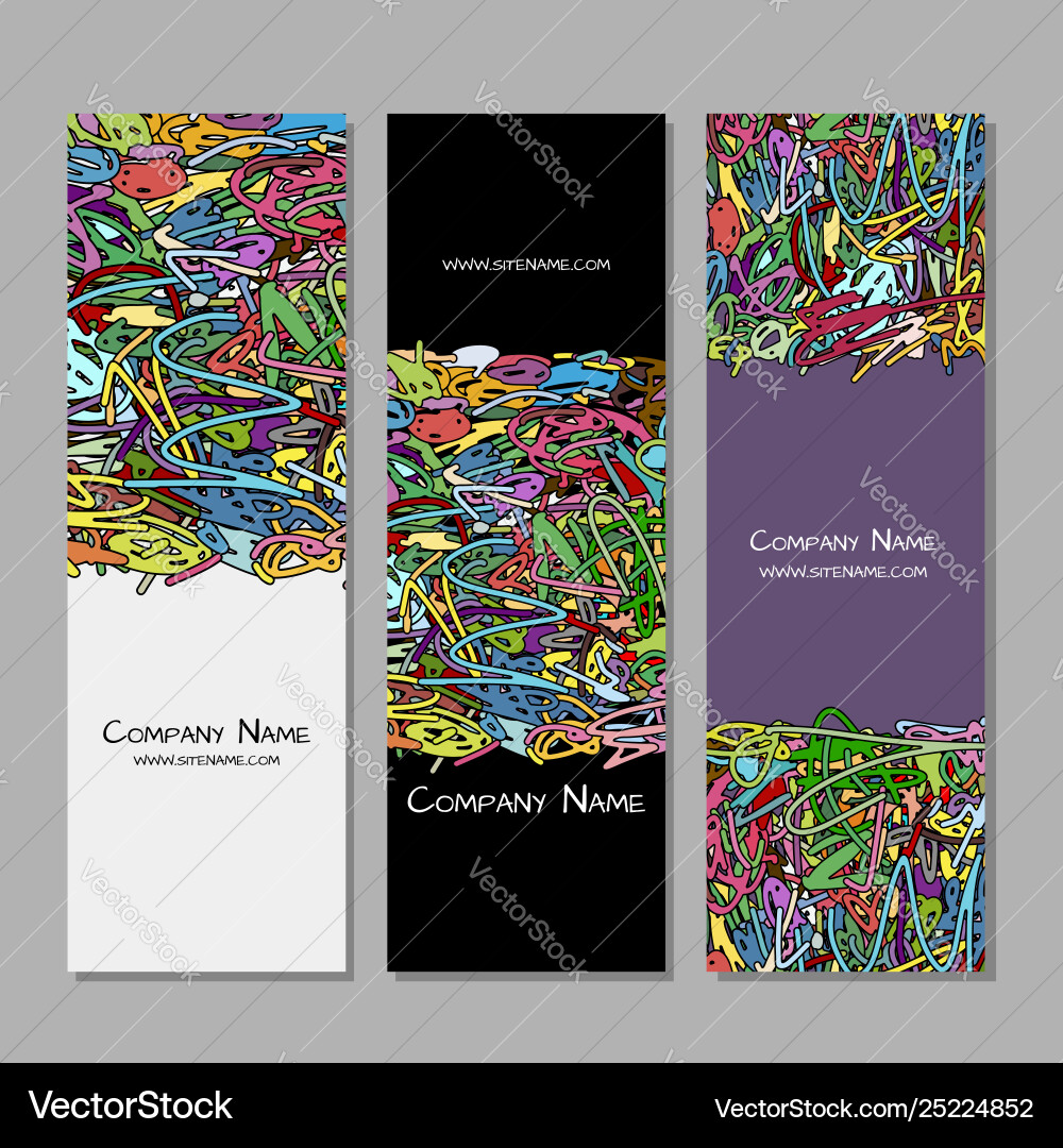 Banners Design Colorful Abstract Background Vector Image