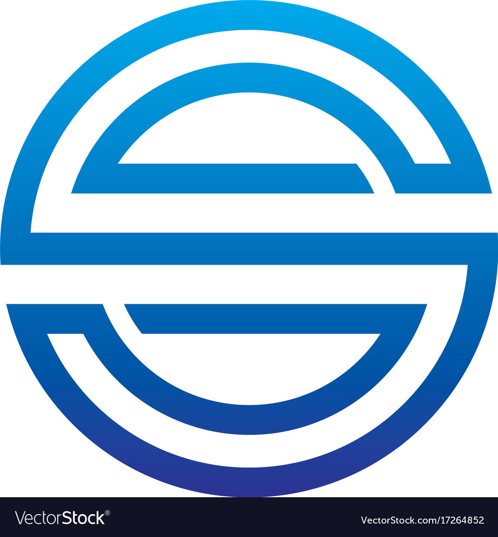 Circle letter s business technology logo Vector Image