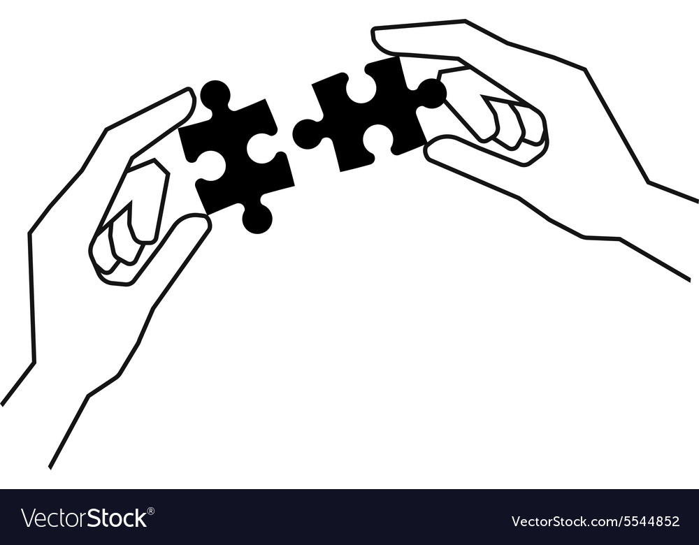 Connecting pieces Royalty Free Vector Image - VectorStock