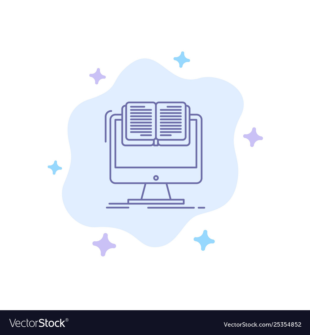 Document file computer cv book blue icon vector image Document file computer cv book blue icon