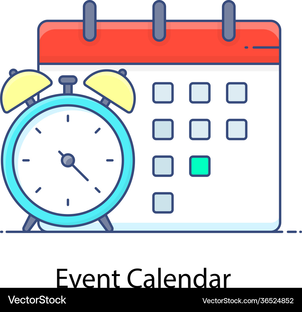 Event calendar Royalty Free Vector Image - VectorStock