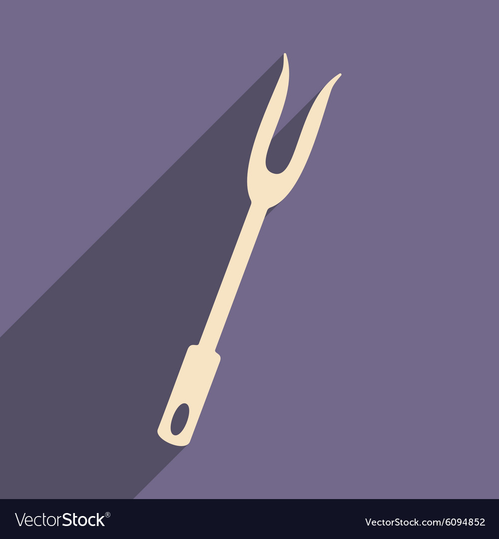 Flat with shadow icon and mobile application fork