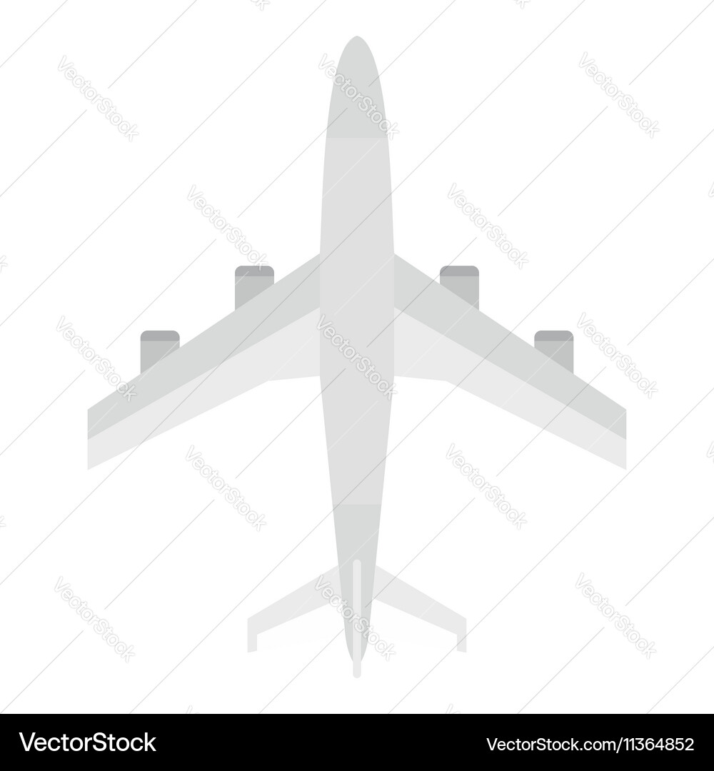 Plane icon flat style Royalty Free Vector Image