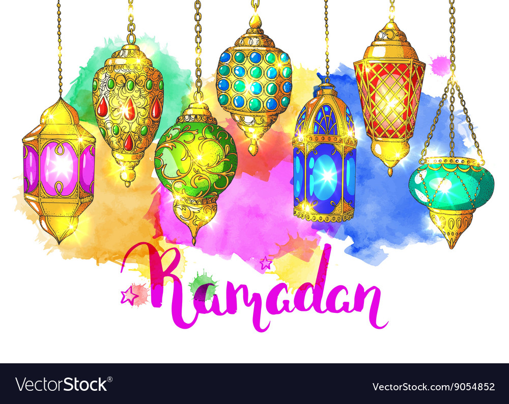 Ramadan Kareem card Royalty Free Vector Image - VectorStock