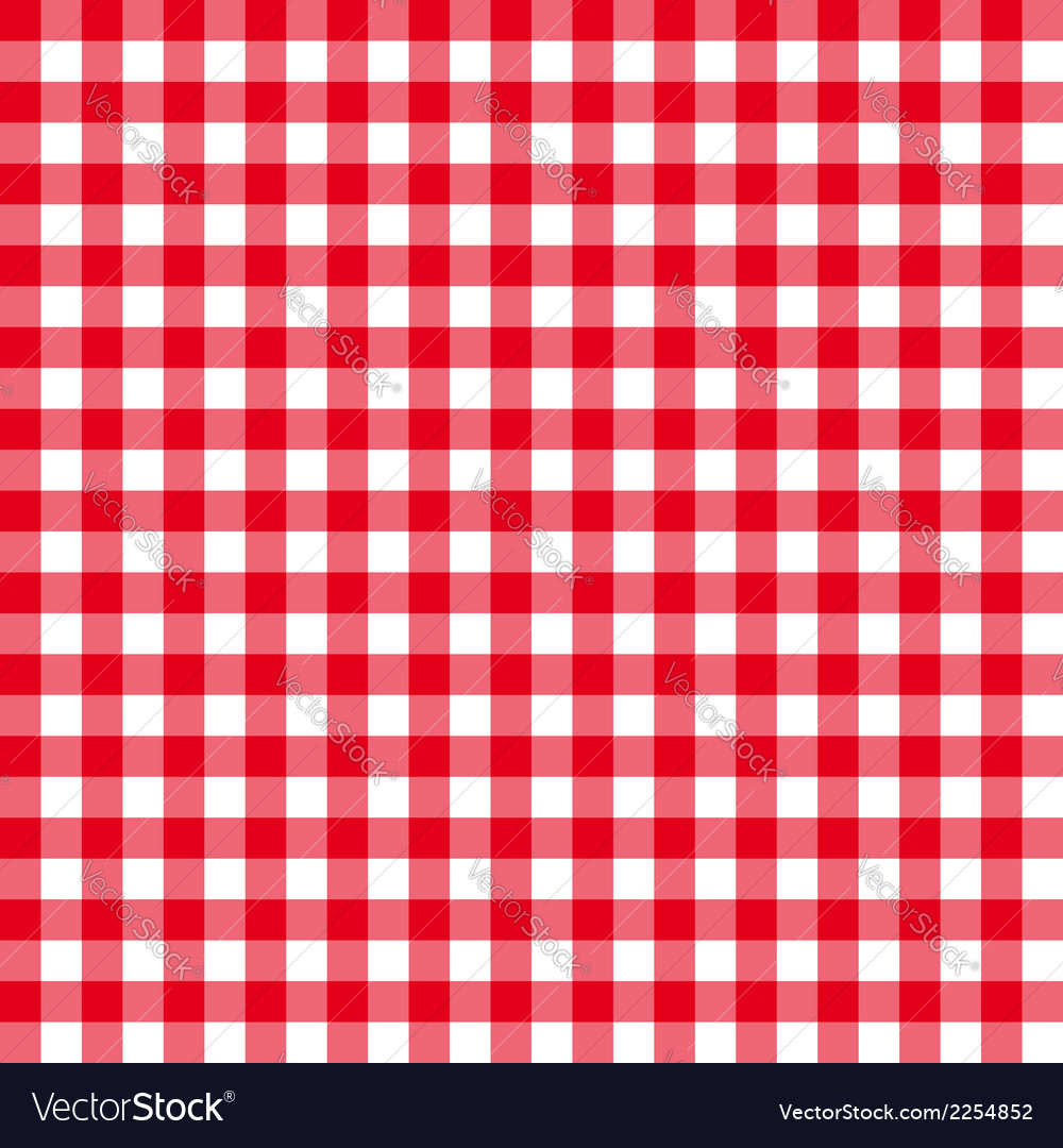 Table cloth seamless pattern red in line Vector Image