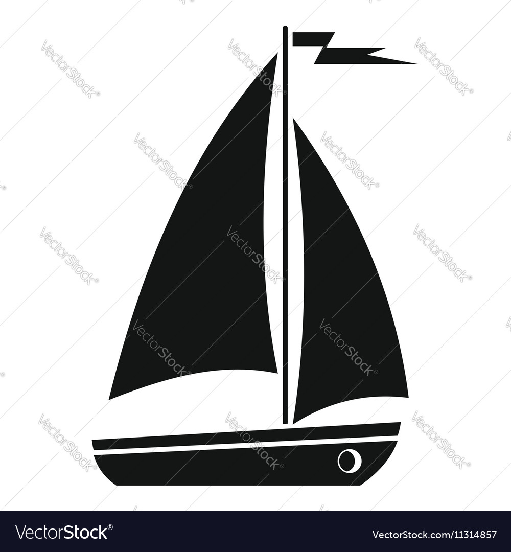 Boat icon simple style Royalty Free Vector Image