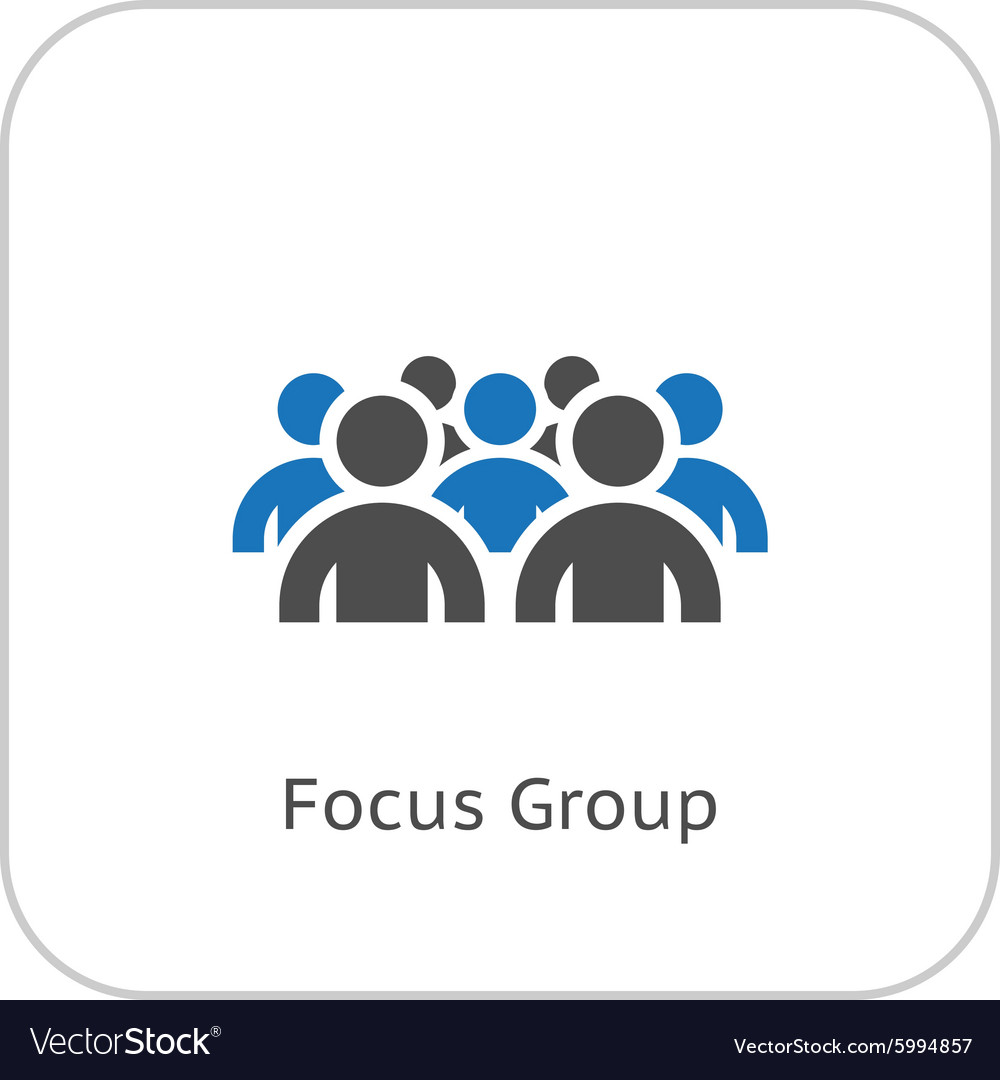 Focus groupe icon business concept flat design