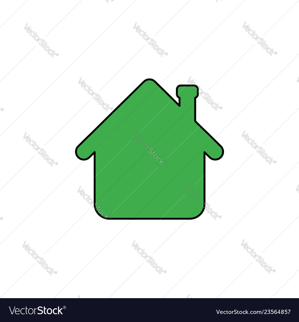 Icon concept of house arrow up colored and black