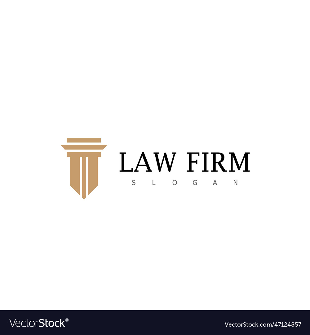 Justice law firm logo and business card design Vector Image