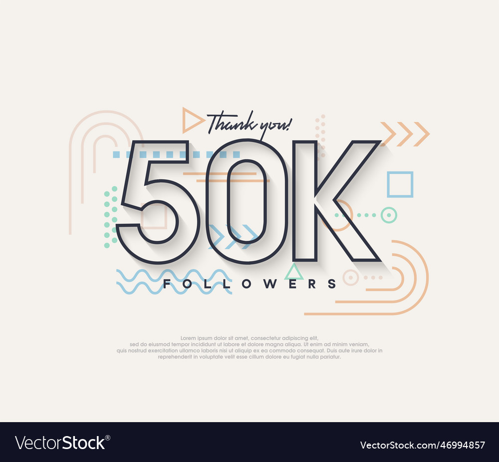 Line design thank you very much to 50k followers