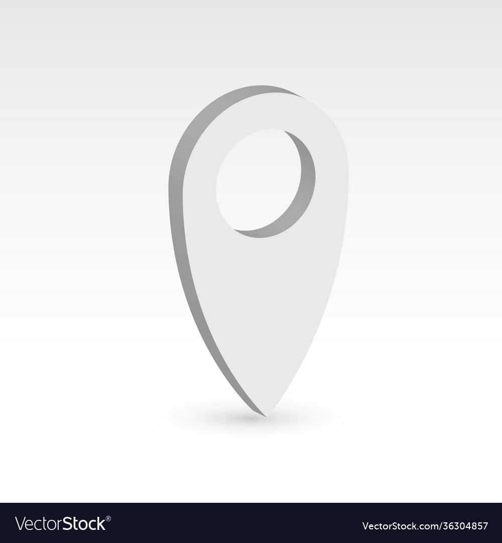 Map pointer - 3d object vector image Map pointer - 3d object