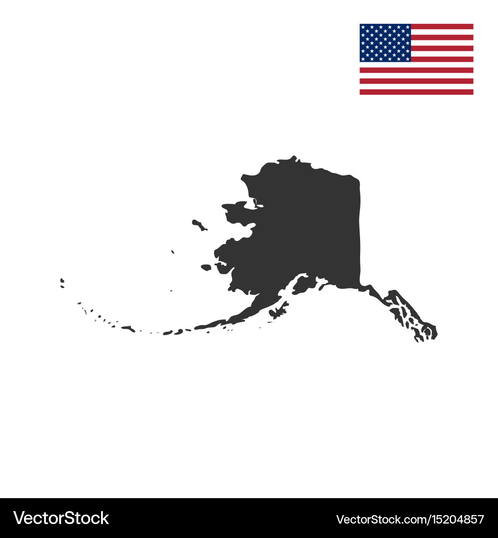 Map us state alaska Royalty Free Vector Image - VectorStock