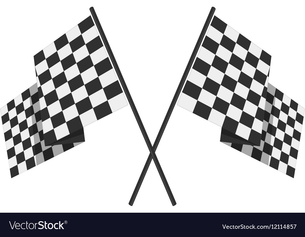 Racing flag avto symbol Royalty Free Vector Image