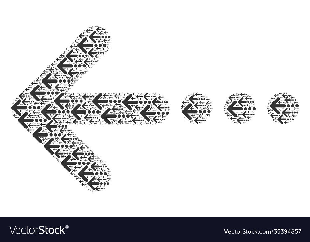 Send left recursive mosaic itself items vector image Send left recursive mosaic itself items
