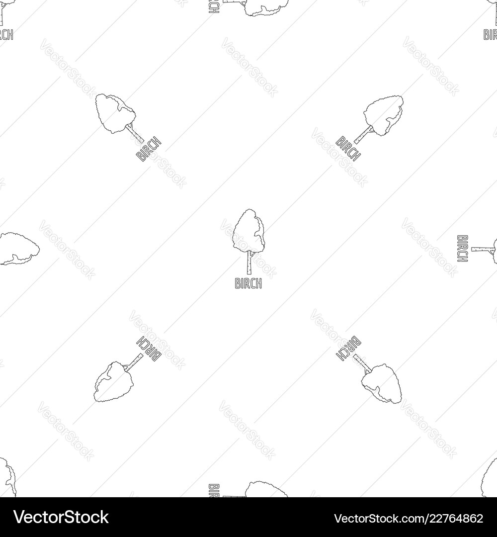 Birch pattern seamless Royalty Free Vector Image