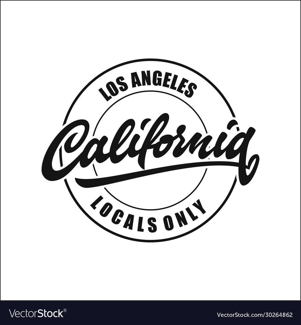 California typography for t-shirt print Royalty Free Vector