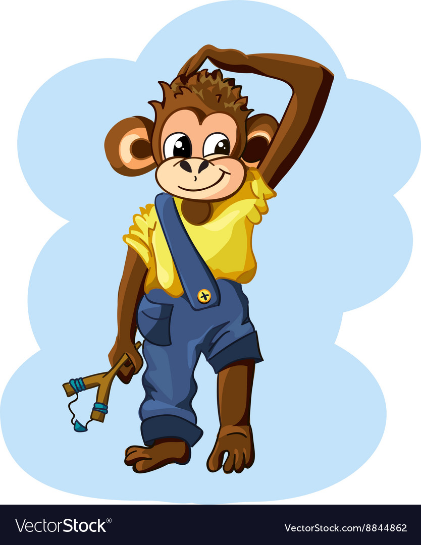 Cartoon monkey boy Royalty Free Vector Image - VectorStock