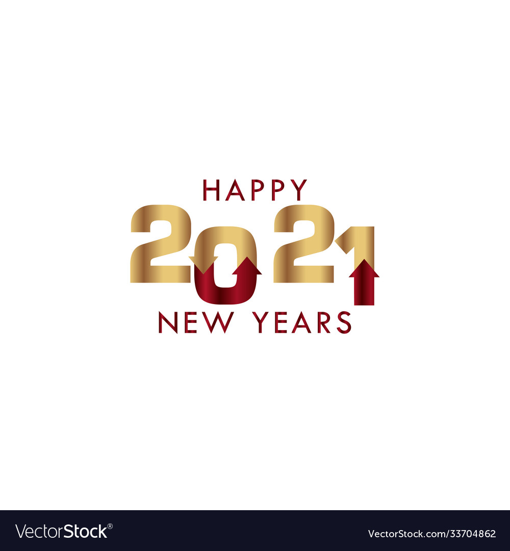 Happy new years 2021 celebration template design Vector Image