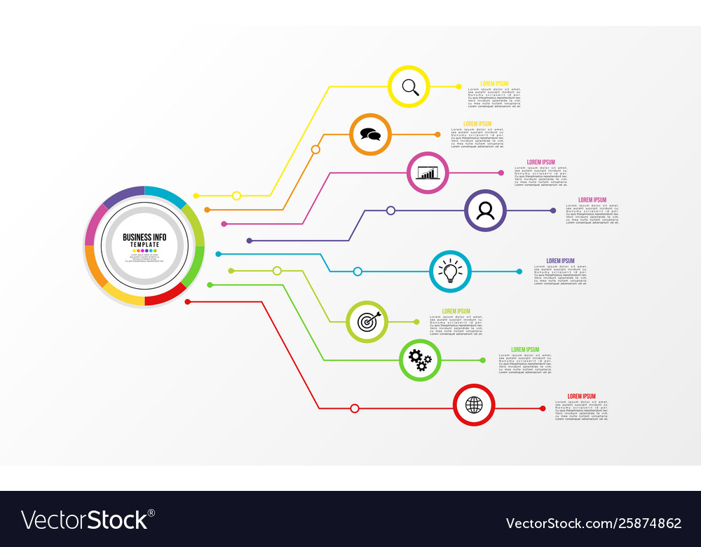 Infografische Designvorlage mit Optionen Schritten