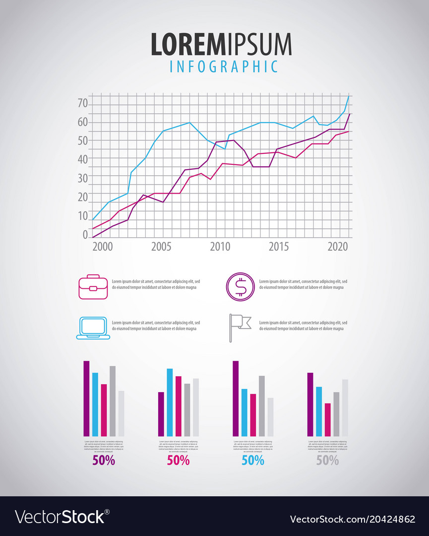 График статформ на 2025 Infographics statistics diagram Royalty Free Vector Image