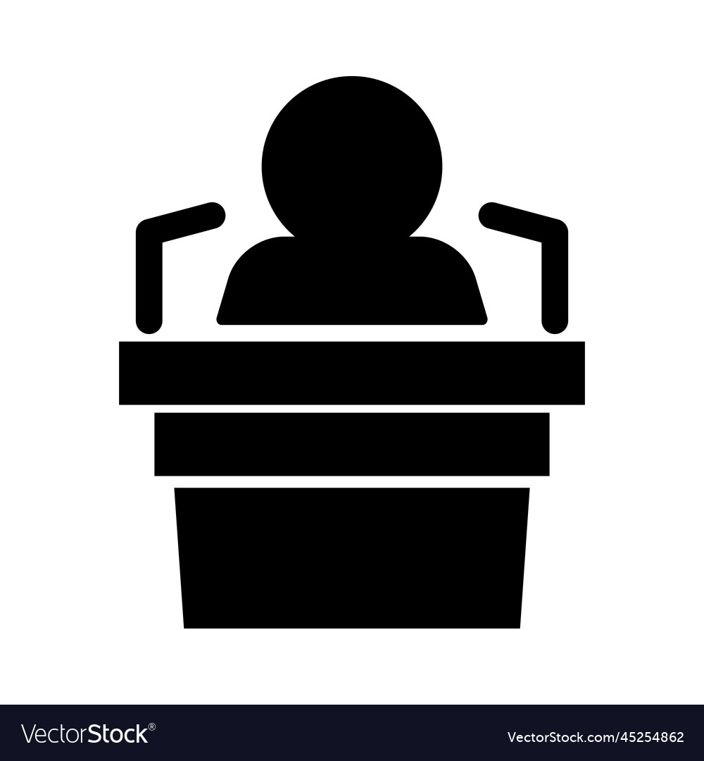 Interview icon for campaign speech and politics