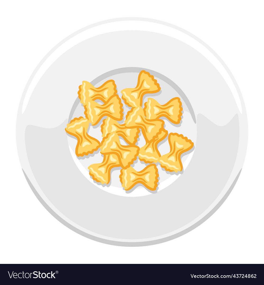 Italian pasta farfalle on plate