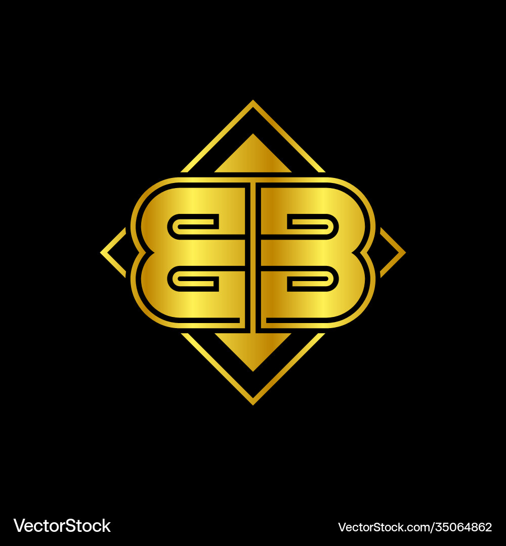 Letter Golden Mirror Royalty Free Vector Image