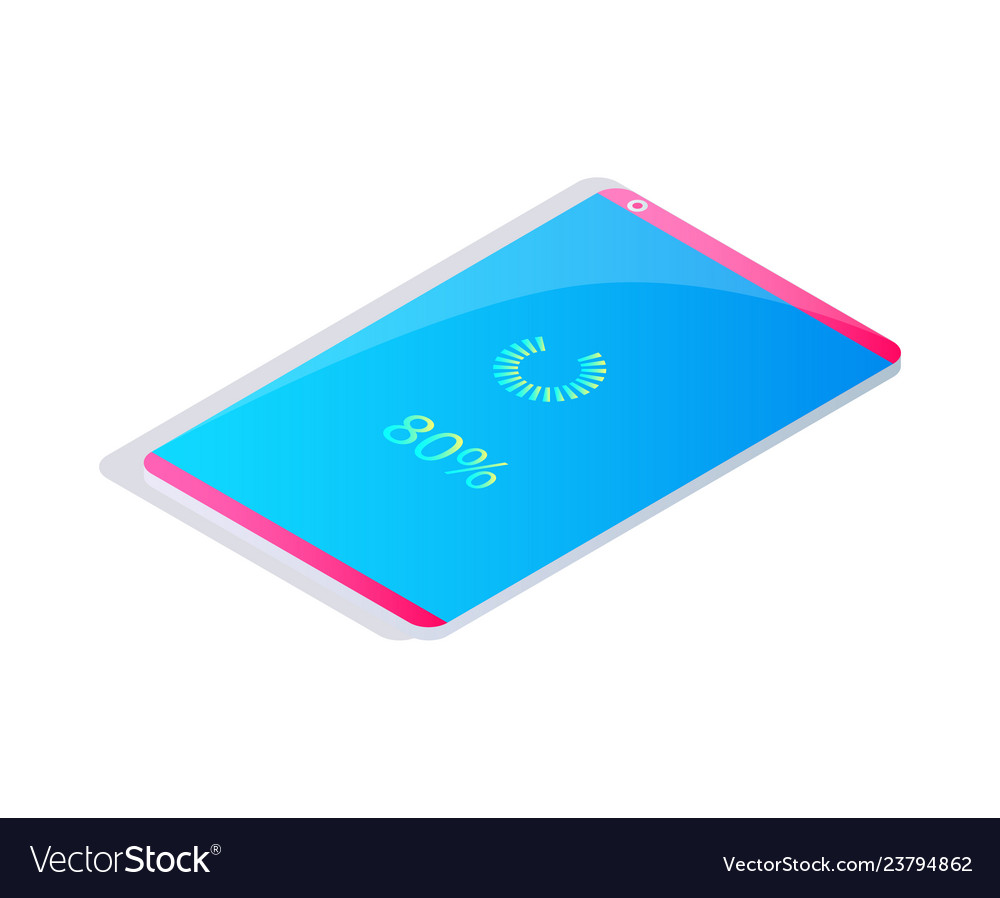 Loading connection process in laptop screen vector image Loading connection process in laptop screen