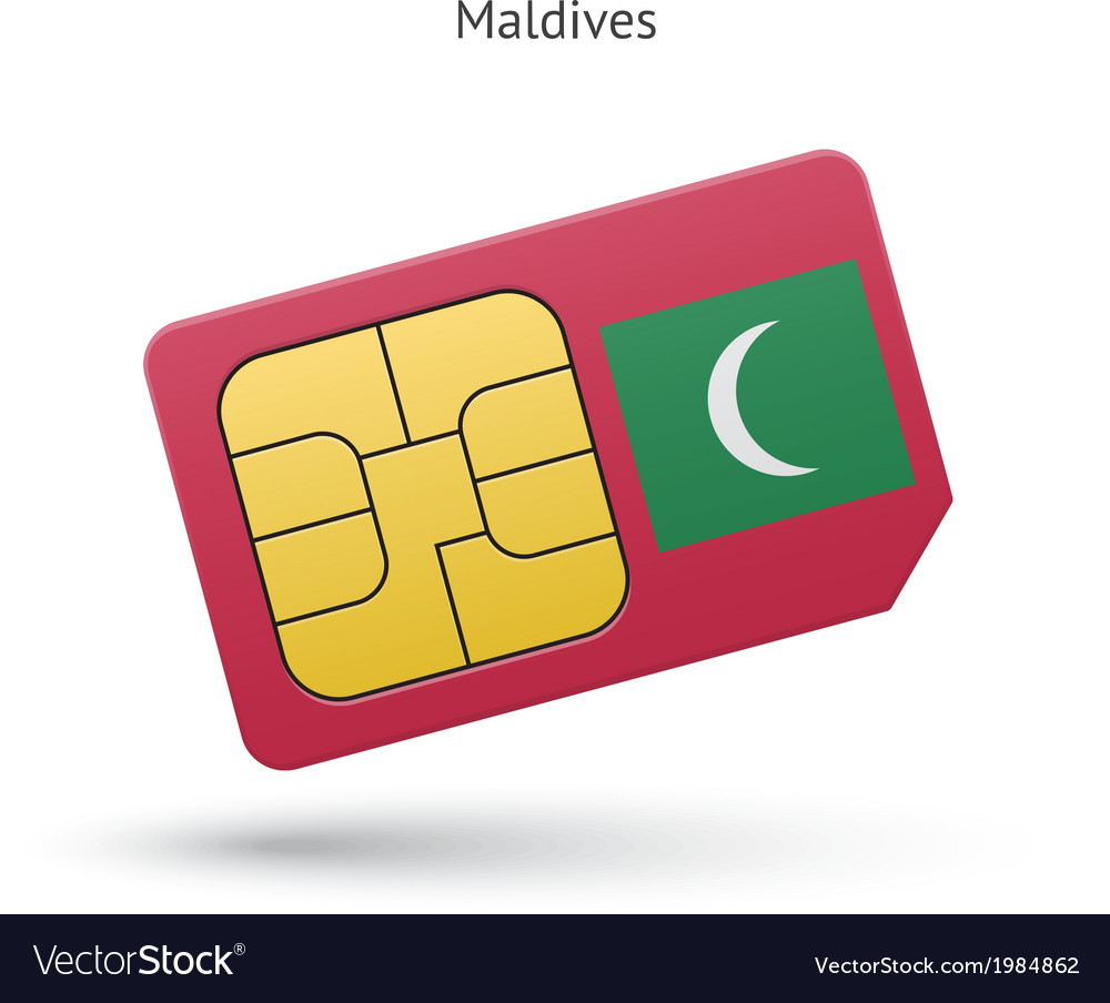 Malediven Handy-Sim-Karte mit Flagge