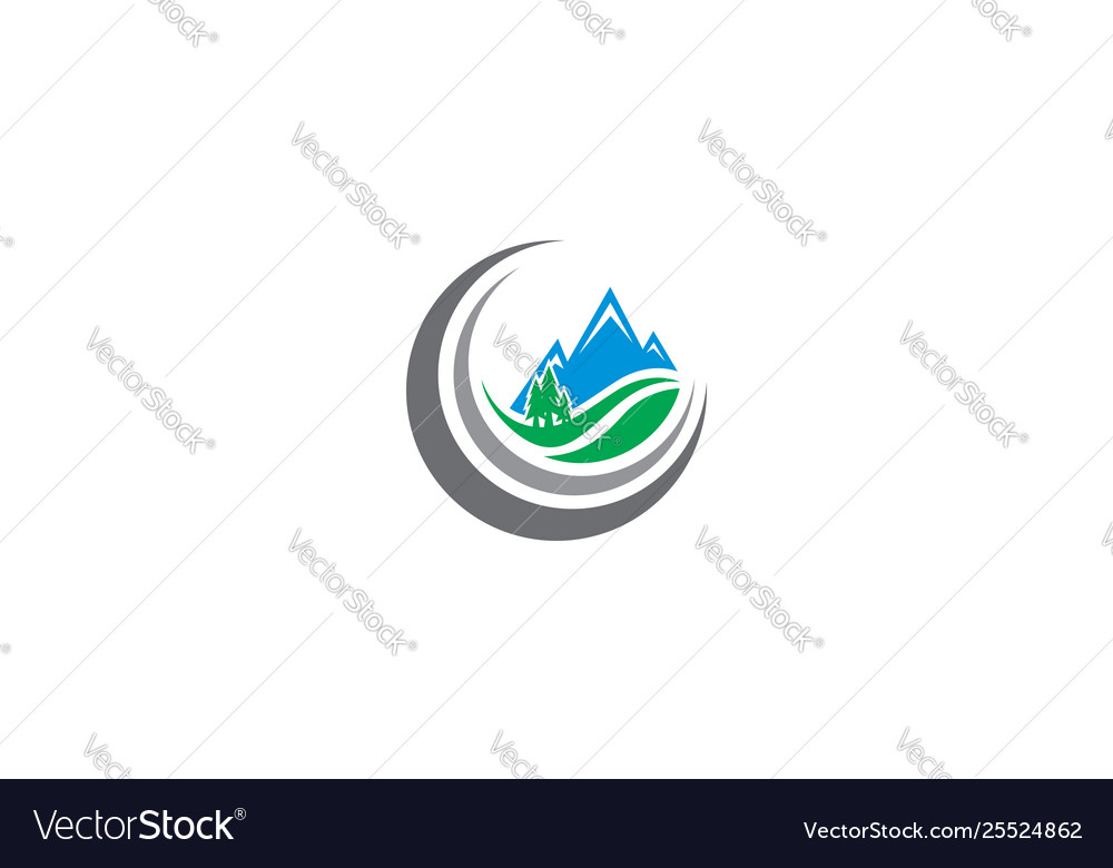 Mountain forest logo icon