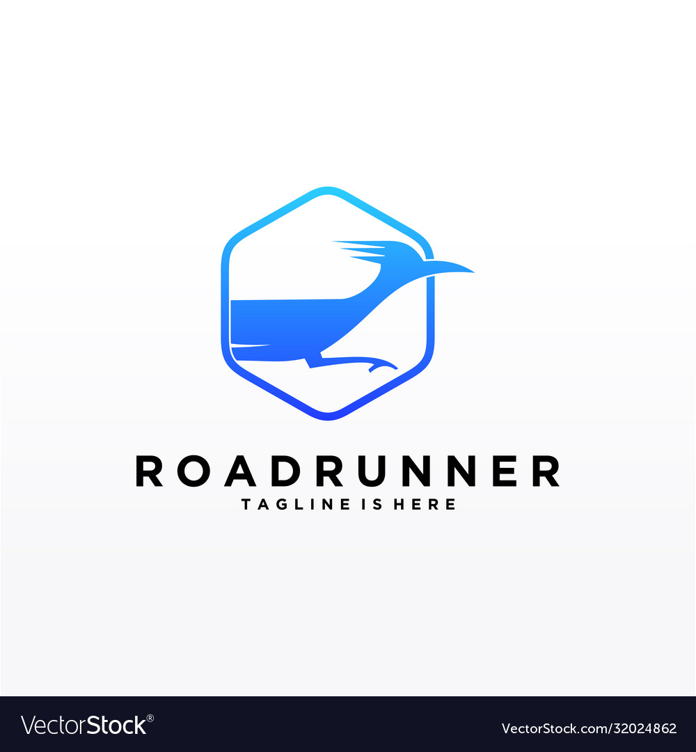 Roadrunner bird abstract minimal simple geometric