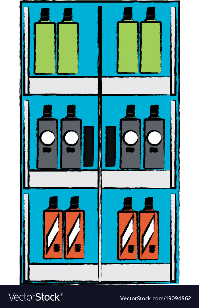 Supermarket shelves design concept