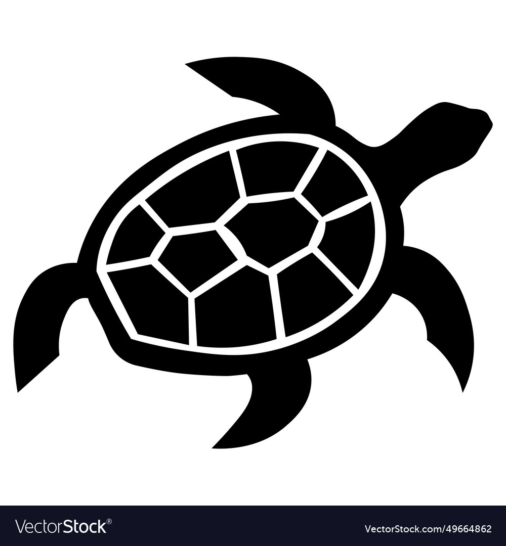 Turtle icon isolated on white background Vector Image