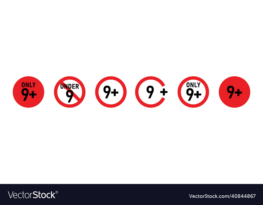 9 plus sign set Royalty Free Vector Image - VectorStock