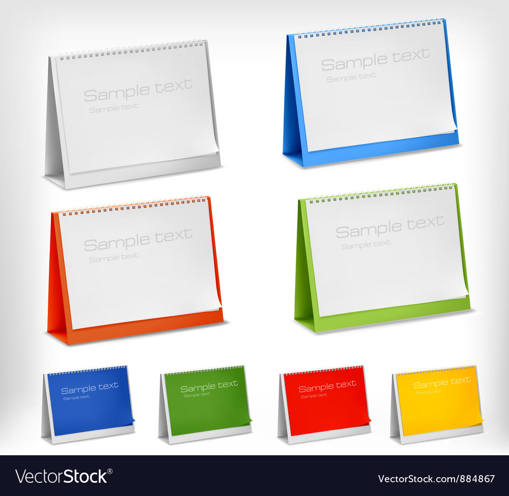 Blank Desktop Calendars Royalty Free Vector Image