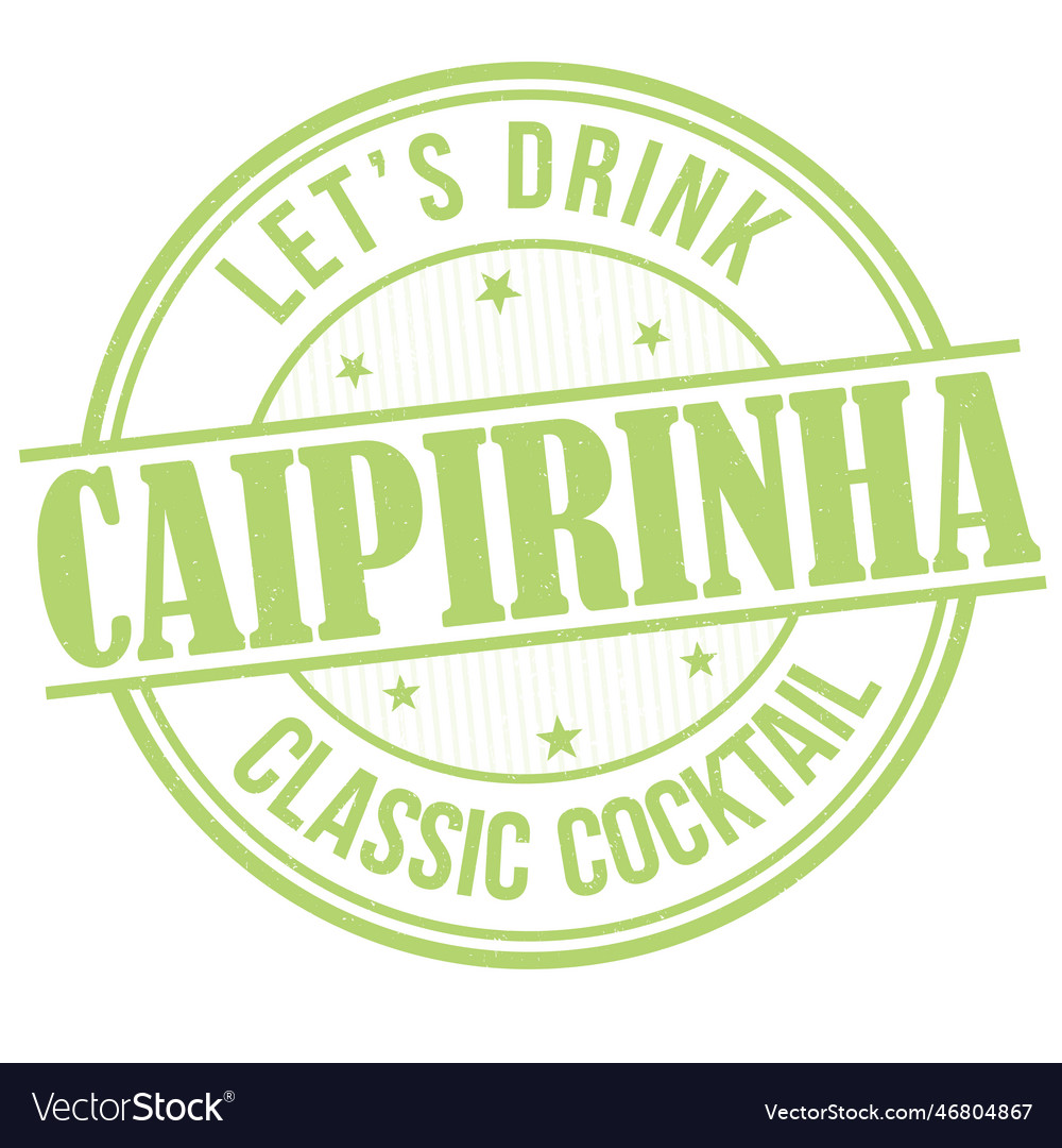 Caipirinha Gummistempel - Grunge Style
