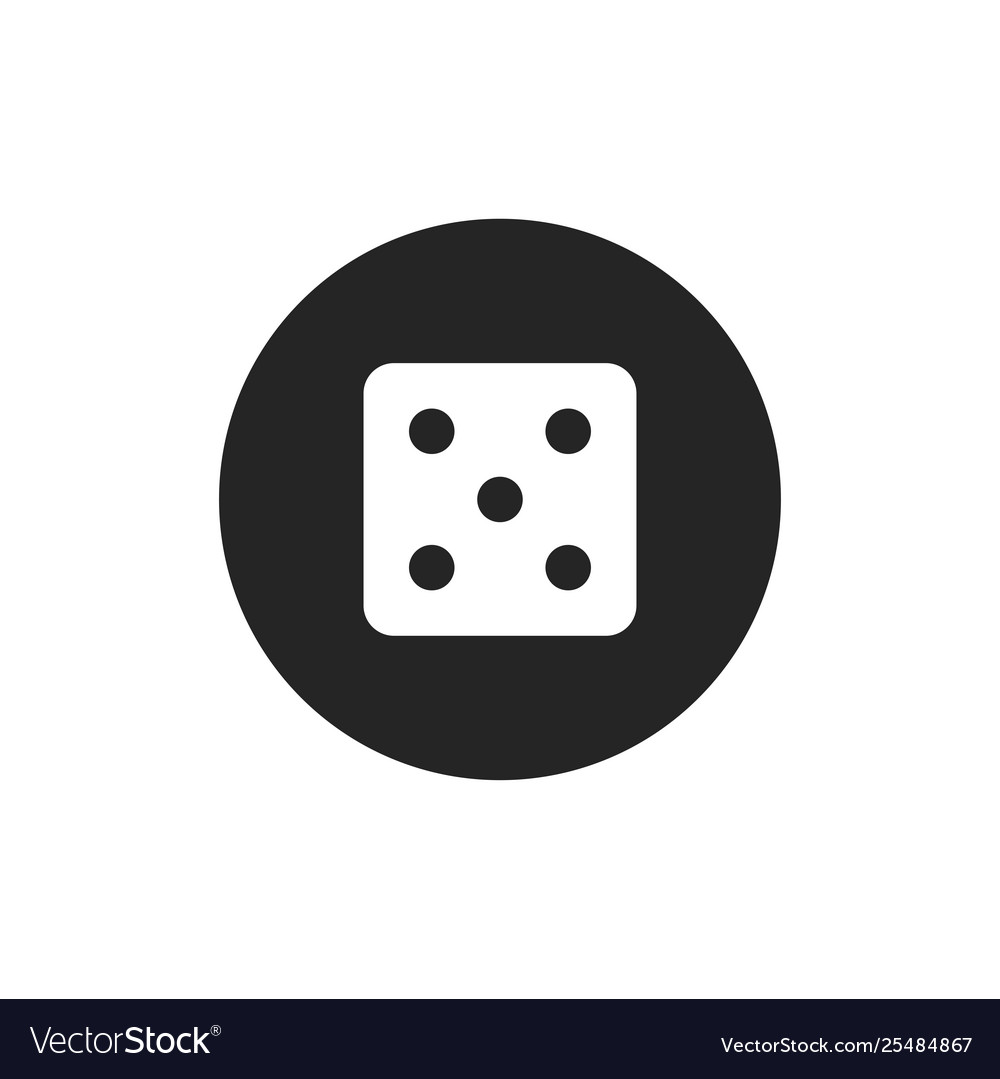 Dice number five icon
