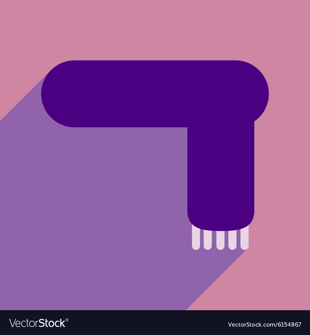 Flat with shadow icon and mobile application scarf