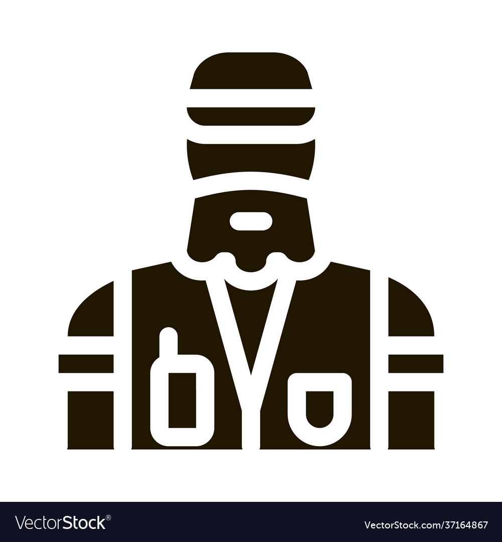 Forester man icon glyph