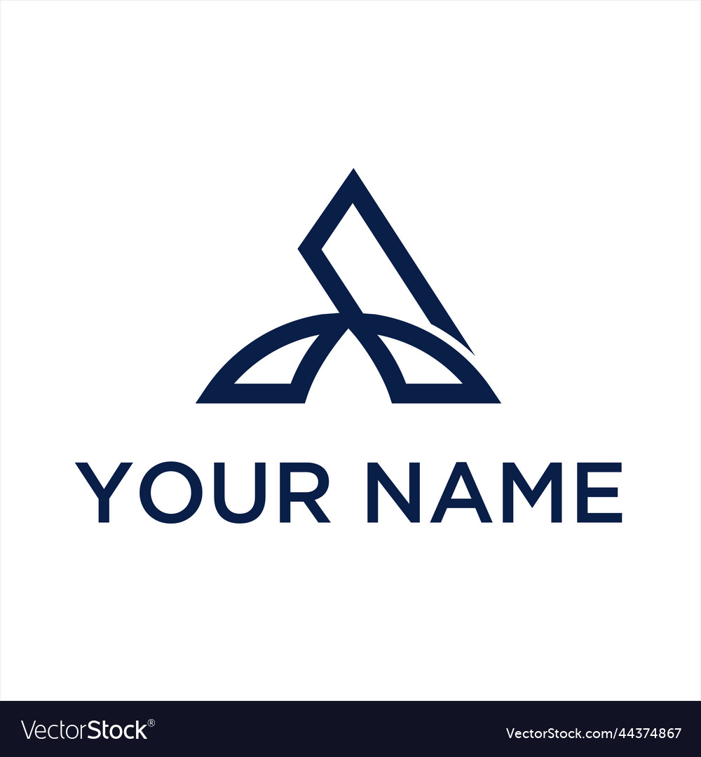 Initial letter a logo design template