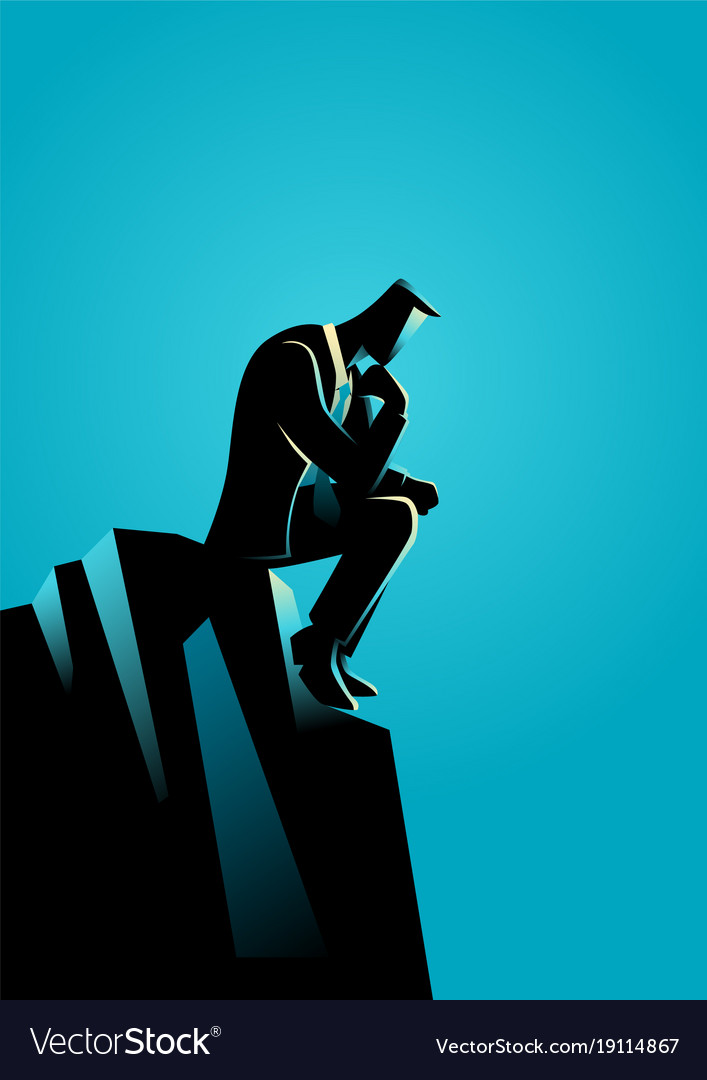 Man Contemplating a Solution
