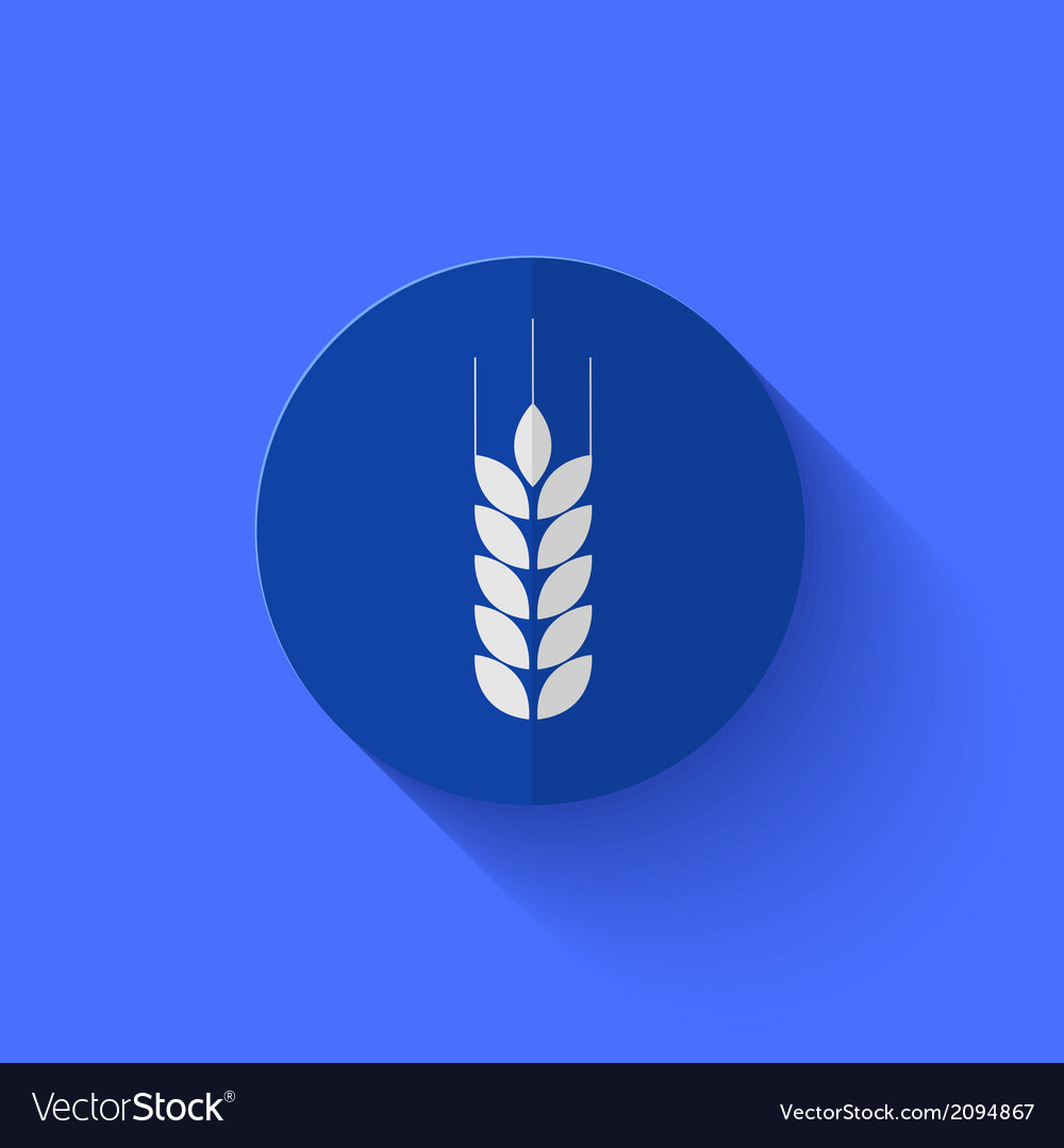 Modern flat blue circle icon