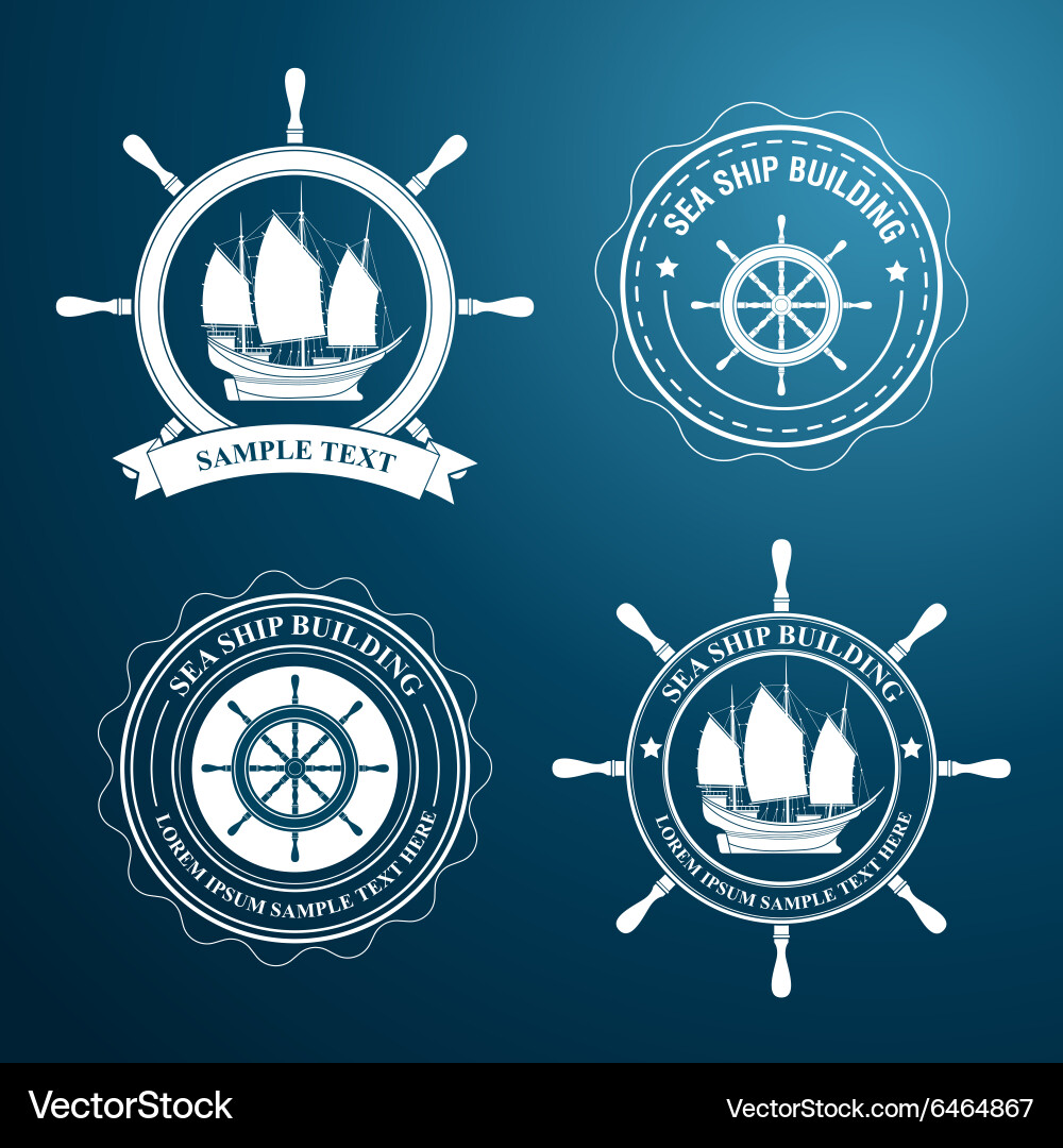 Nautical label2 Royalty Free Vector Image - VectorStock