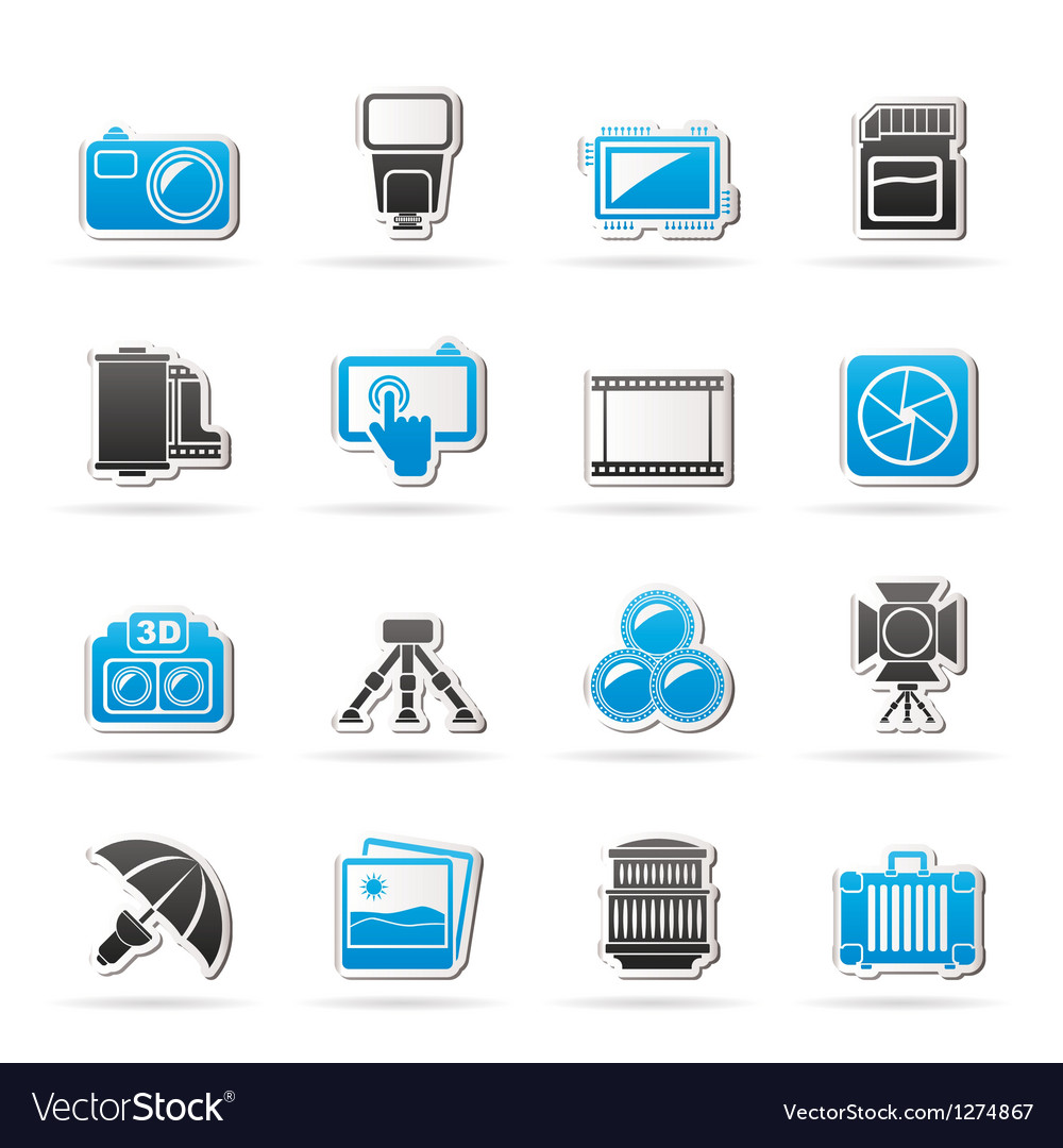 Photography equipment icons