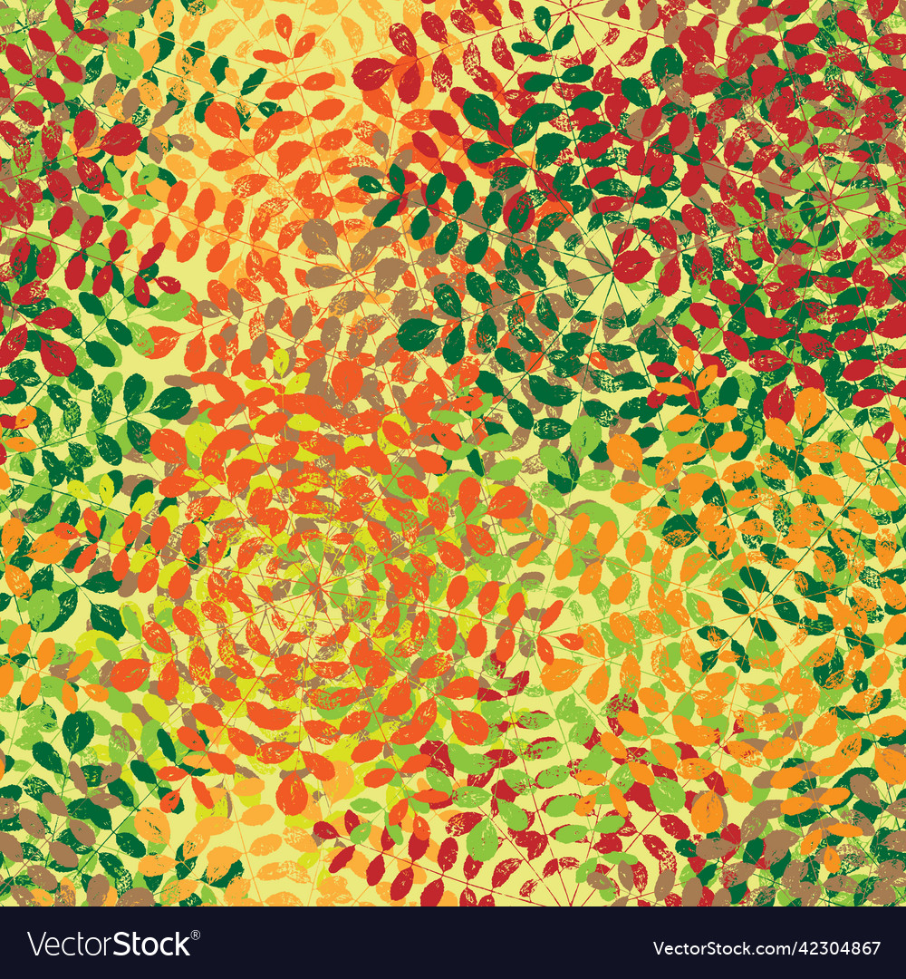 Seamless pattern of multicolored prints acacia