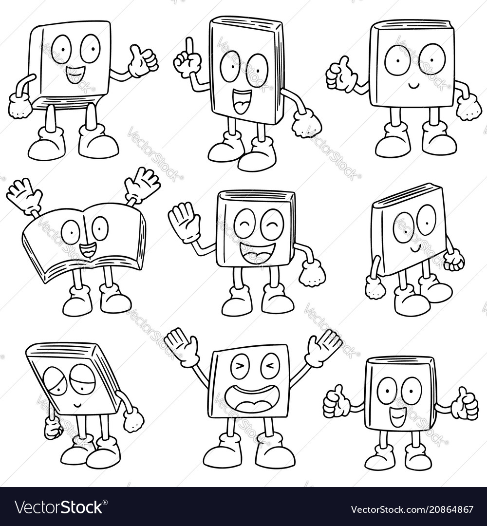 Set sketches books Royalty Free Vector Image - VectorStock