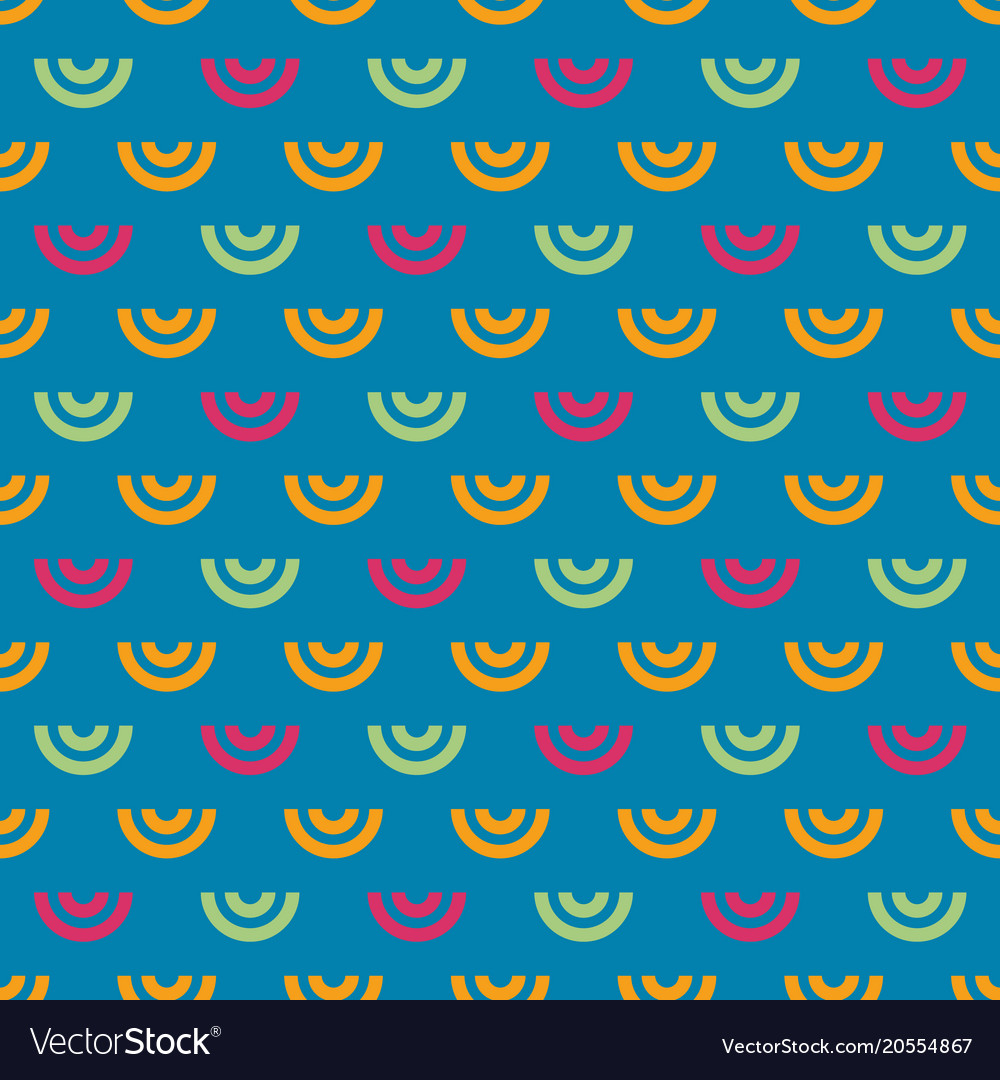 Shell geometric seamless pattern