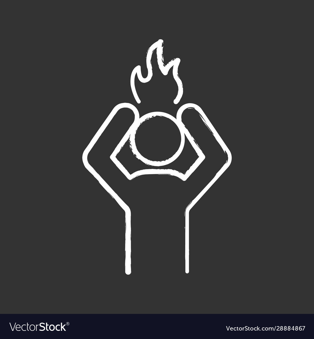 Stress chalk icon Royalty Free Vector Image - VectorStock