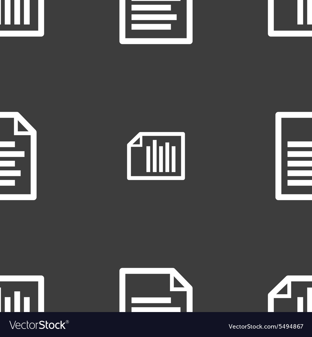 Text file icon sign seamless pattern on a gray