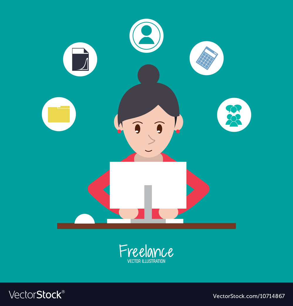 Woman and freelance design